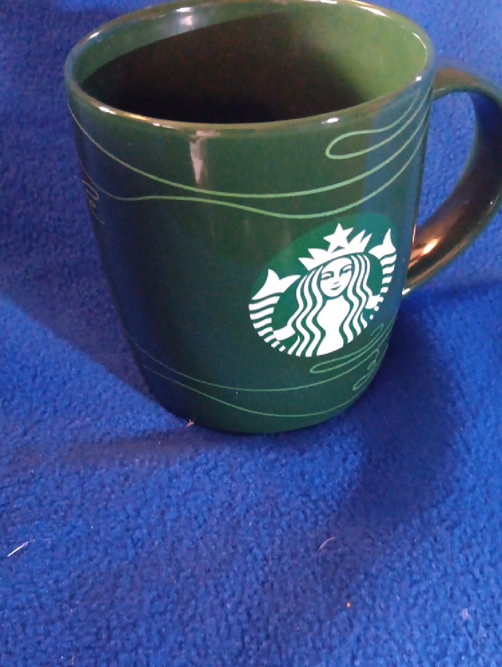 Starbucks Green Ceramic Mug with White Siren Logo